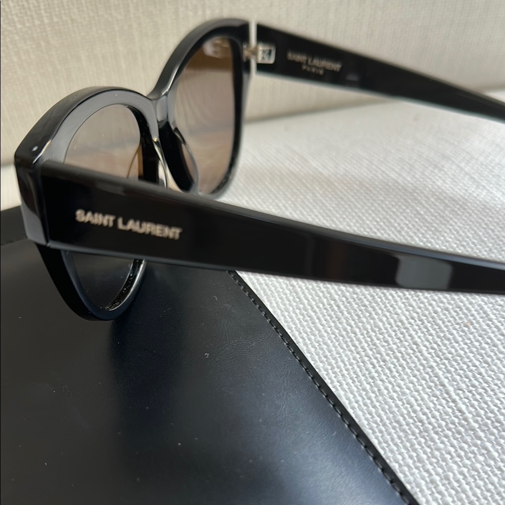 Saint Laurent Black Cat-Eye Sunglasses - Picture 6 of 7
